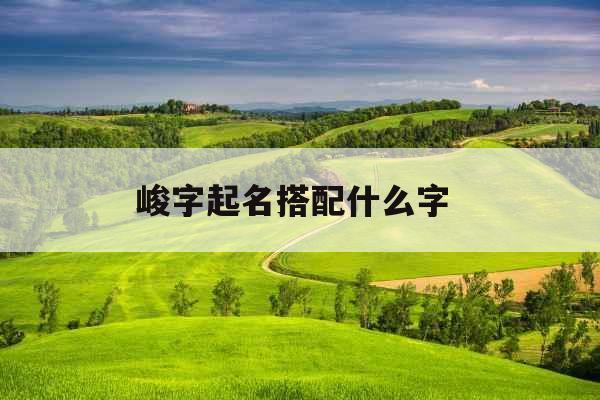 峻字起名搭配什么字 