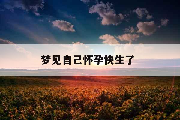 梦见自己怀孕快生了 