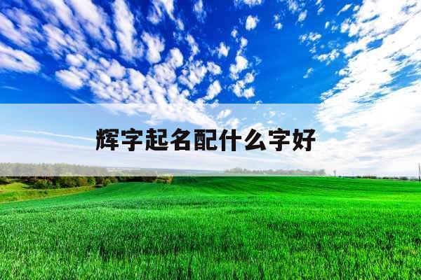 辉字起名配什么字好 