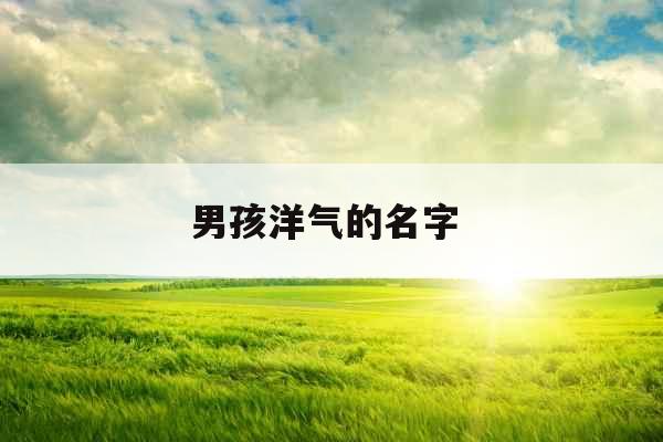 男孩洋气的名字 