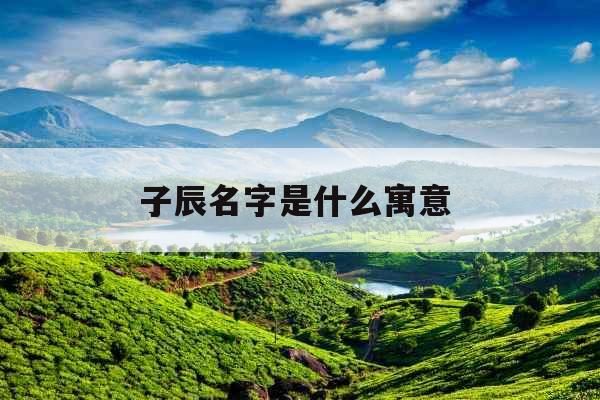 子辰名字是什么寓意 