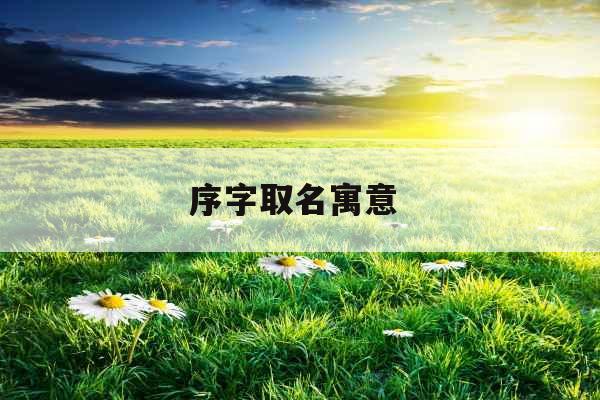 序字取名寓意 