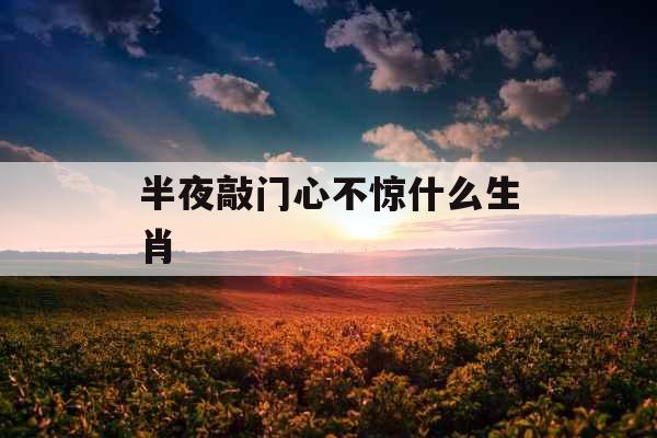 半夜敲门心不惊什么生肖  半夜敲门心不惊什么生肖