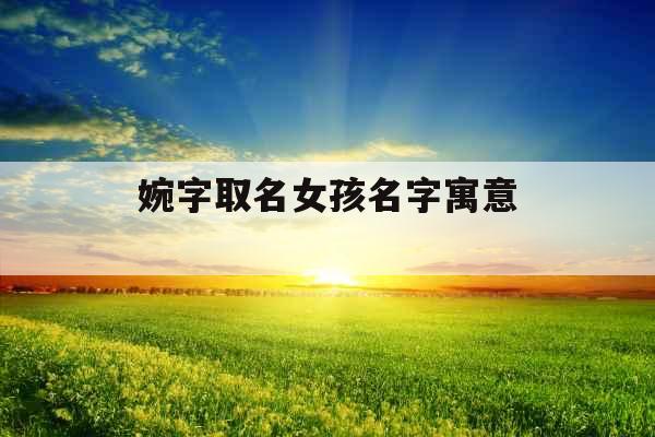 婉字取名女孩名字寓意 