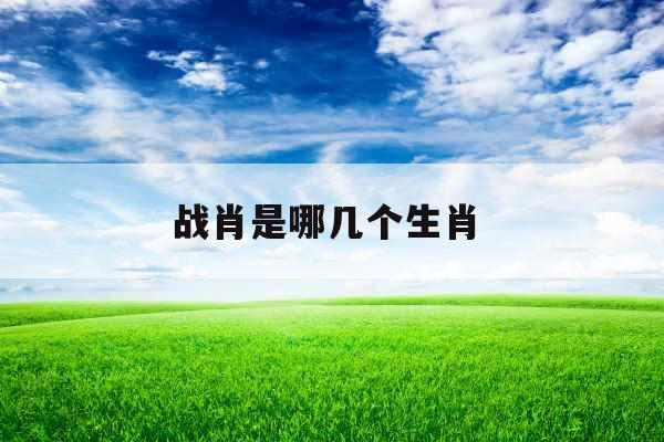 战肖是哪几个生肖 