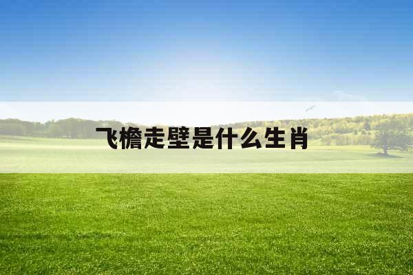 飞檐走壁是什么生肖 