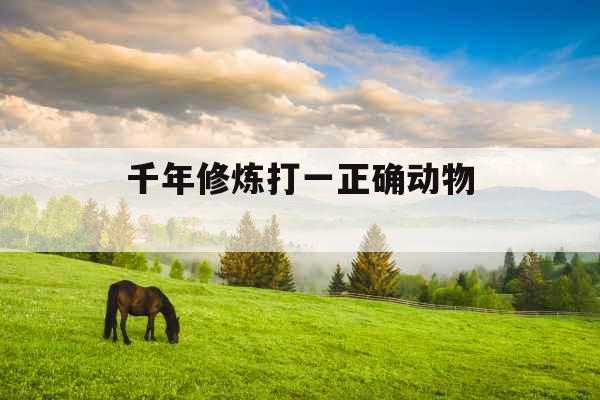 千年修炼打一正确动物 