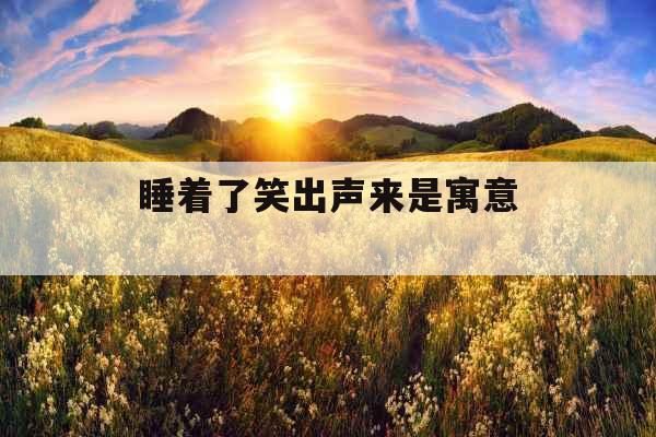 睡着了笑出声来是寓意 