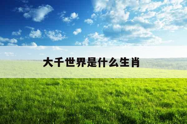 大千世界是什么生肖 