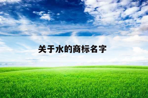 关于水的商标名字 