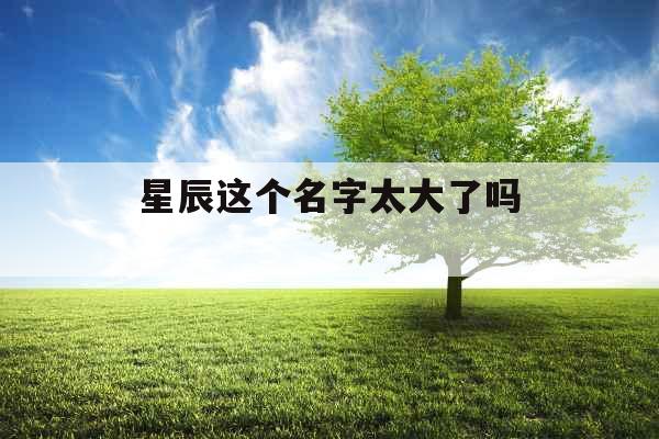 星辰这个名字太大了吗 