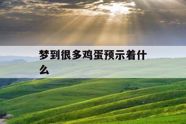 梦到很多鸡蛋预示着什么 