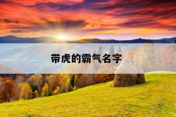 带虎的霸气名字 