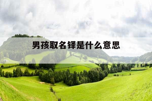 男孩取名铎是什么意思 