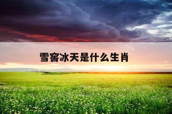 雪窖冰天是什么生肖 