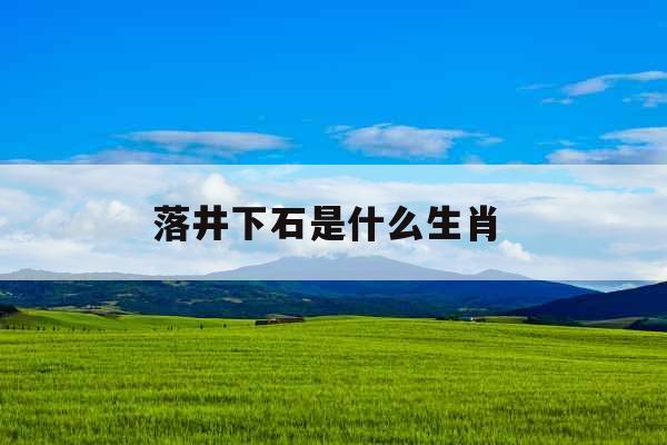 落井下石是什么生肖 