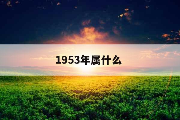 1953年属什么 