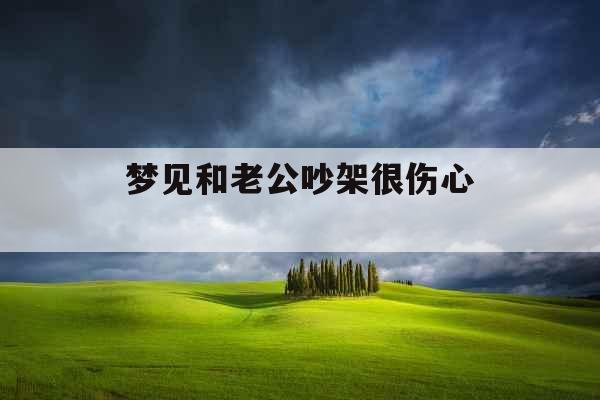 梦见和老公吵架很伤心 