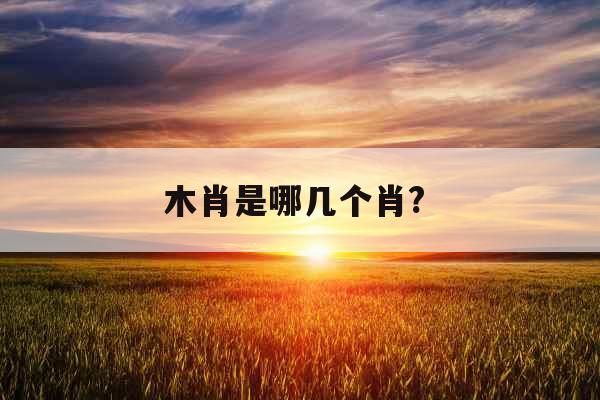木肖是哪几个肖? 