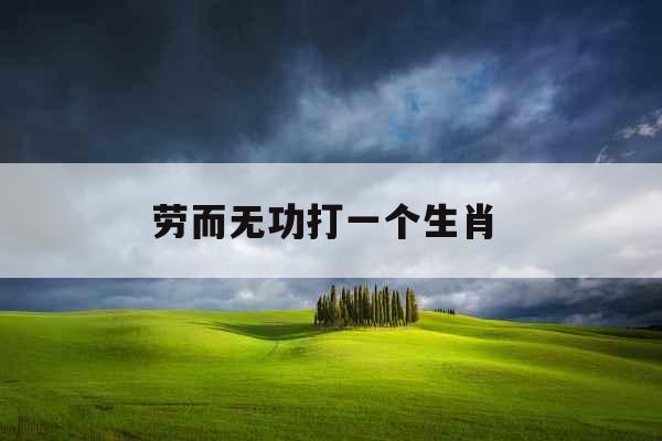 劳而无功打一个生肖 