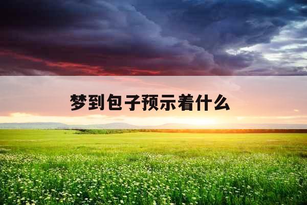 梦到包子预示着什么 