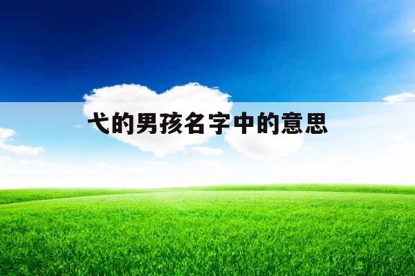 弋的男孩名字中的意思 