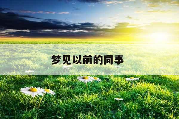 梦见以前的同事 