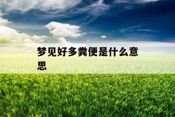 梦见好多粪便是什么意思 