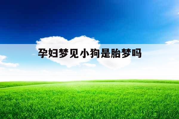 孕妇梦见小狗是胎梦吗 