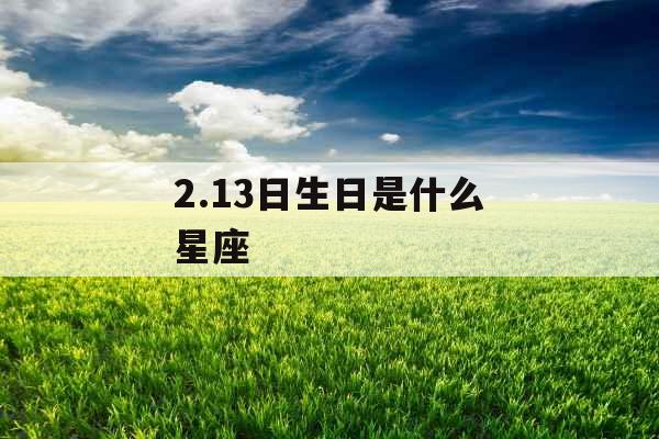 2.13日生日是什么星座 