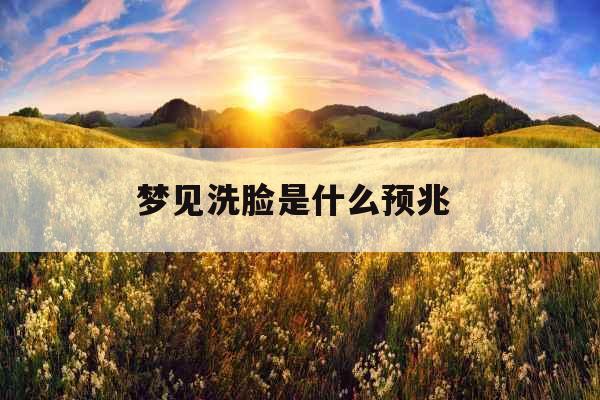 梦见洗脸是什么预兆 