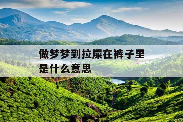 做梦梦到拉屎在裤子里是什么意思 做梦梦到拉屎在裤子里是什么意思