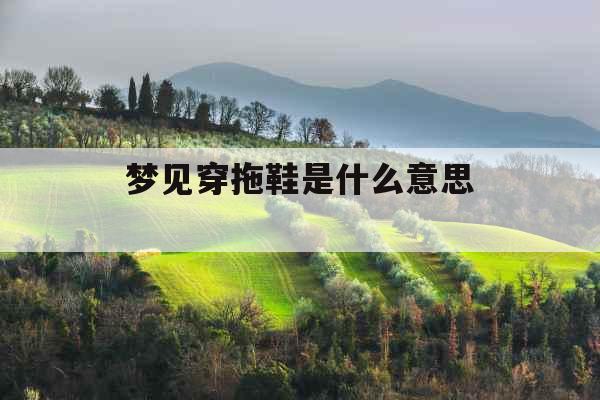 梦见穿拖鞋是什么意思 