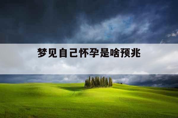 梦见自己怀孕是啥预兆 