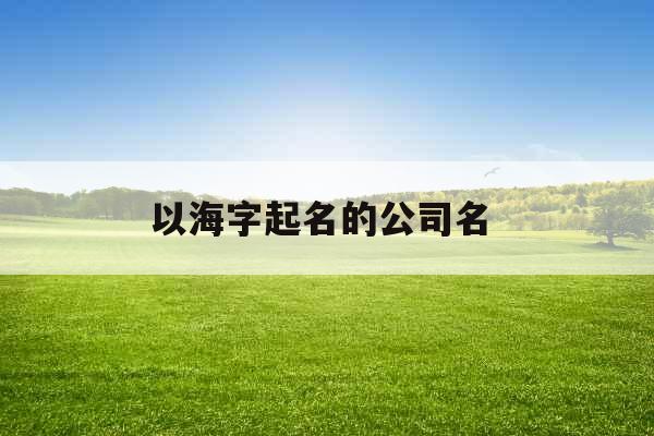 以海字起名的公司名 