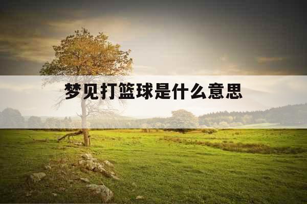 梦见打篮球是什么意思 