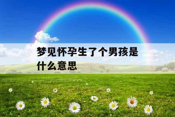 梦见怀孕生了个男孩是什么意思 
