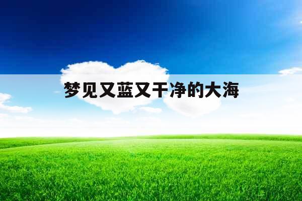 梦见又蓝又干净的大海 