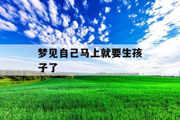 梦见自己马上就要生孩子了 