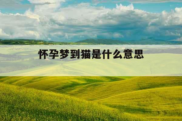怀孕梦到猫是什么意思 