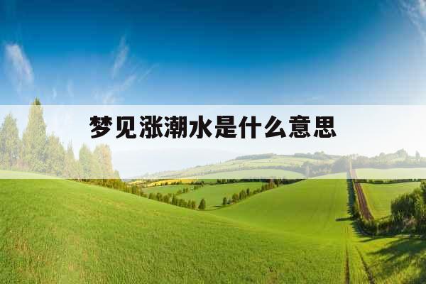 梦见涨潮水是什么意思 