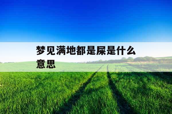 梦见满地都是屎是什么意思 