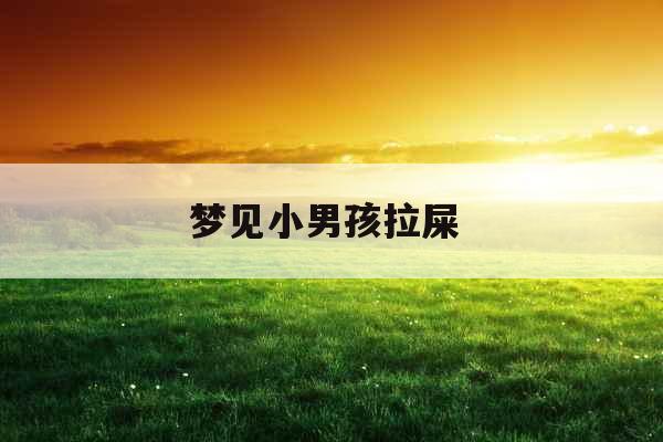 梦见小男孩拉屎 