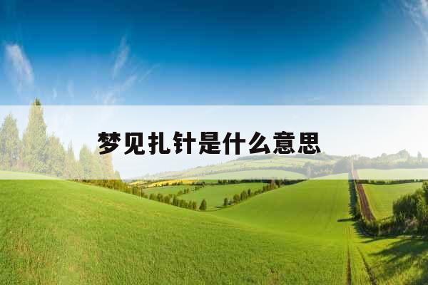 梦见扎针是什么意思 