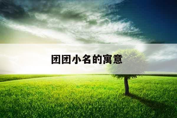 团团小名的寓意 