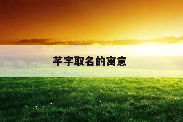 芊字取名的寓意 