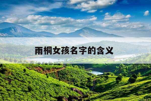 雨桐女孩名字的含义 