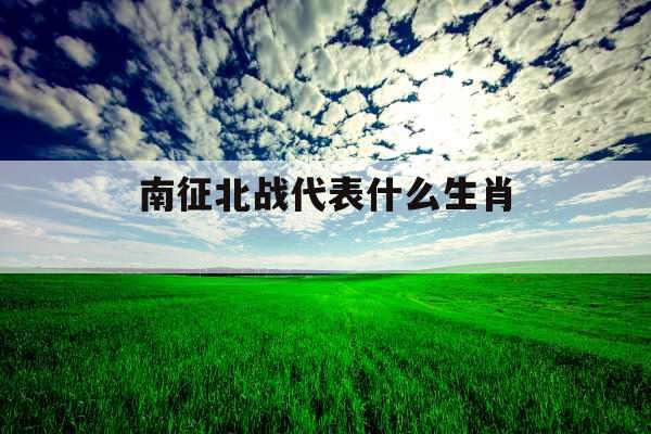 南征北战代表什么生肖 