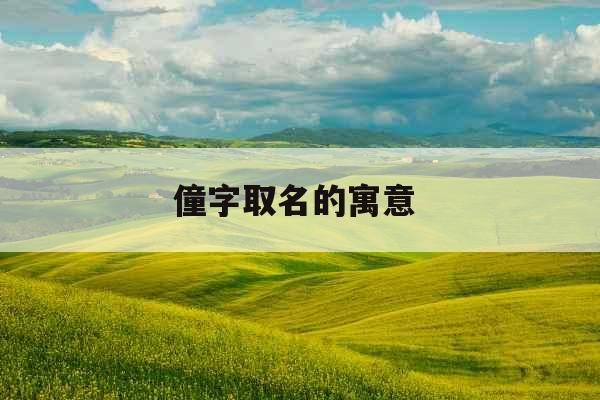 僮字取名的寓意 