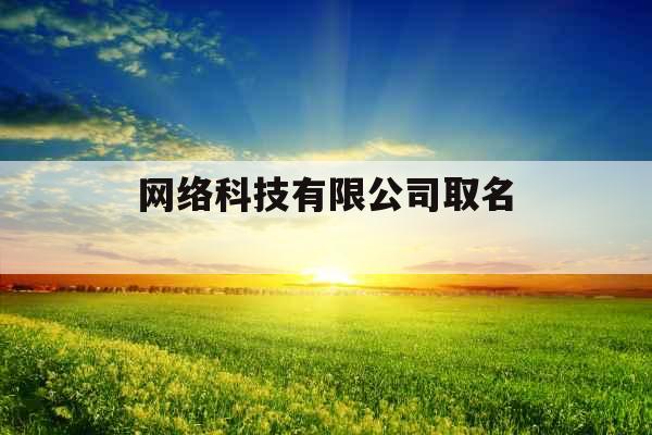 网络科技有限公司取名 